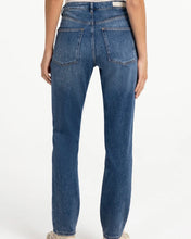 Load image into Gallery viewer, YaYa Straight Slim Denim Jeans - Dark Blue Denim
