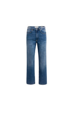 Load image into Gallery viewer, YaYa Straight Slim Denim Jeans - Dark Blue Denim