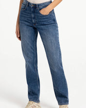 Load image into Gallery viewer, YaYa Straight Slim Denim Jeans - Dark Blue Denim