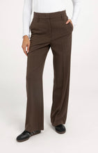 Load image into Gallery viewer, YaYa Straight Leg Tailored Trousers - Cocoa Brown Melange