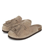 Load image into Gallery viewer, YAYA Suede Tassel Mule - Washed Brown