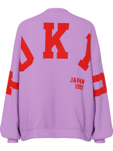 Tokyo Oversize Sweatshirt - Violet/Red
