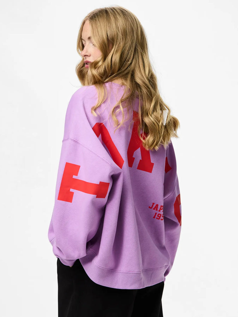 Tokyo Oversize Sweatshirt - Violet/Red