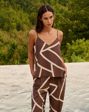 Load image into Gallery viewer, YAYA Printed Cami Top - Chocolate Martini Brown Dessin