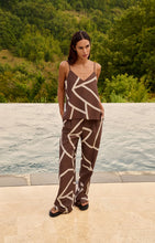 Load image into Gallery viewer, YAYA Woven Wide Leg Print Trousers - Chocolate Martini Brown Dressin