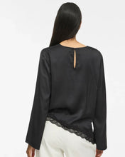 Load image into Gallery viewer, Vila Onara Lace Blouse - Black